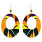 Multi Color Afrocentric Teardrop Earrings