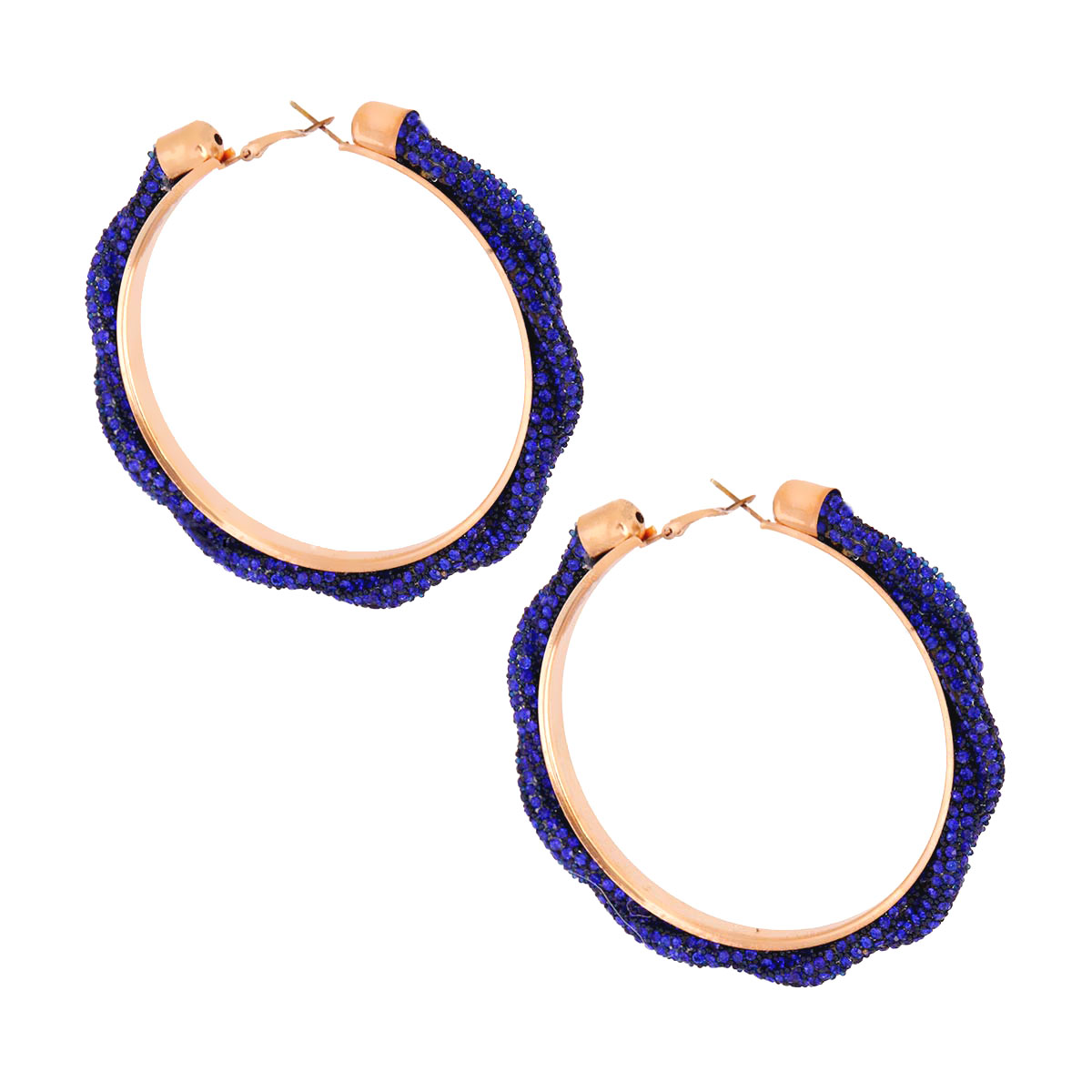 Twisted Tube Royal Blue Hoops