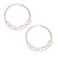 Aurora Borealis Teardrop Crusted Hoops
