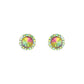 Mixed Pink Green Crystal Studs