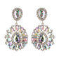 Aurora Borealis Teardrop Elegant Clip Ons