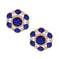Royal Blue Crystal Circle Studs