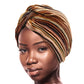Brown Velvet Pleated Turban