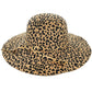Brown Leopard Wide Brim Floppy Fedora