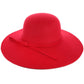 Red Wide Brim Floppy Fedora