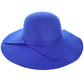 Royal Blue Wide Brim Floppy Fedora