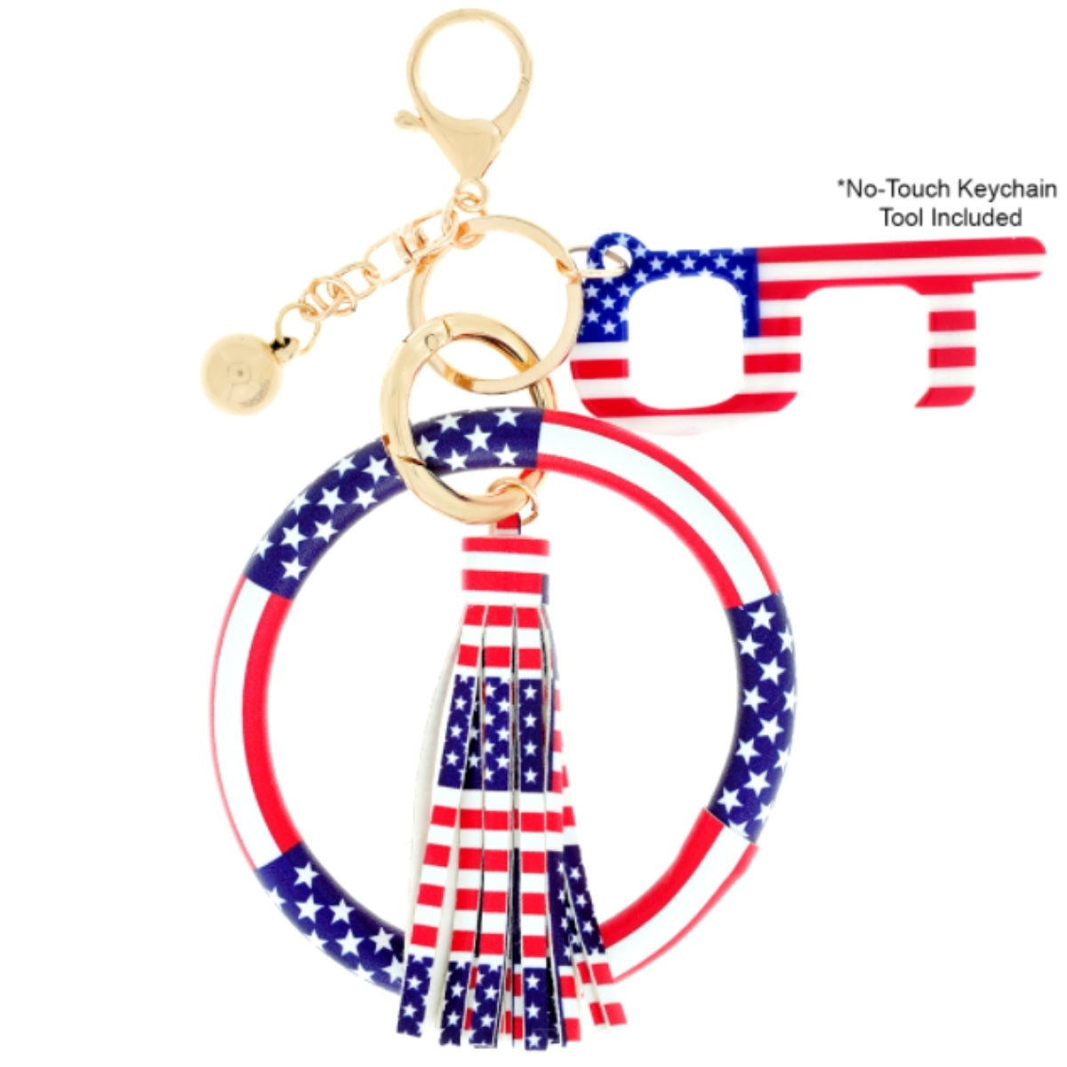 American Flag Safety Keychain Bracelet