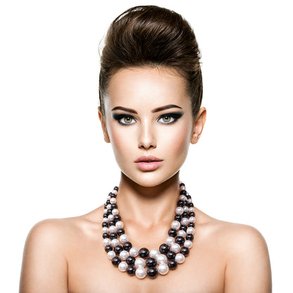 Multi Strand Pearl Necklace Set