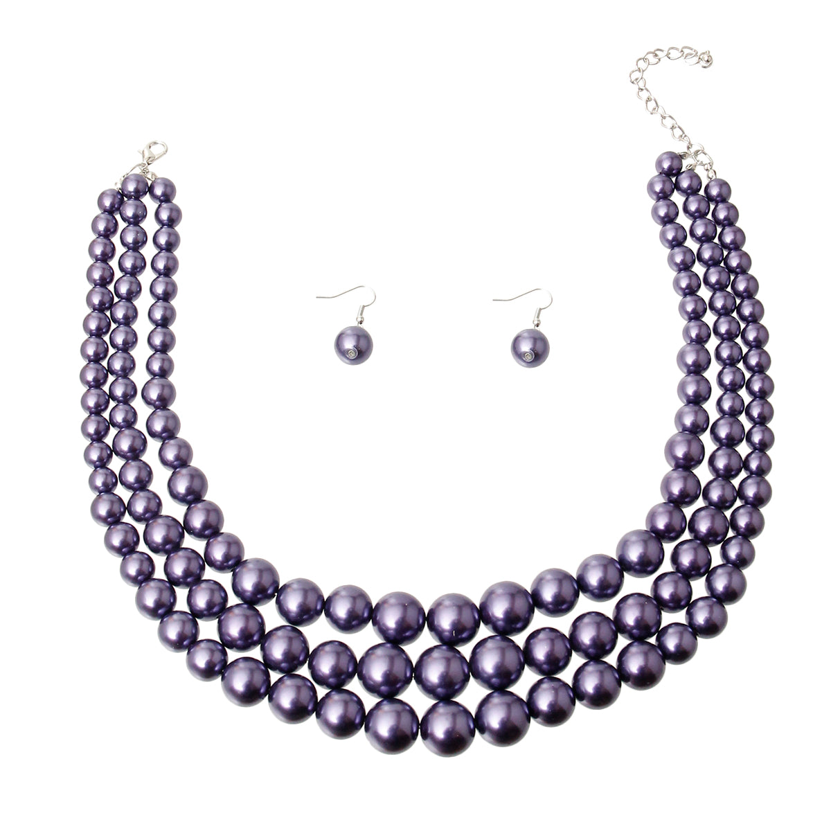 Multi Strand Pearl Necklace Set