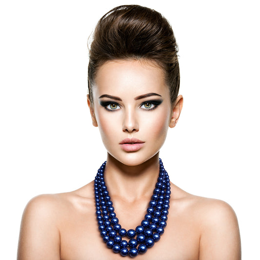 Multi Strand Pearl Necklace Set