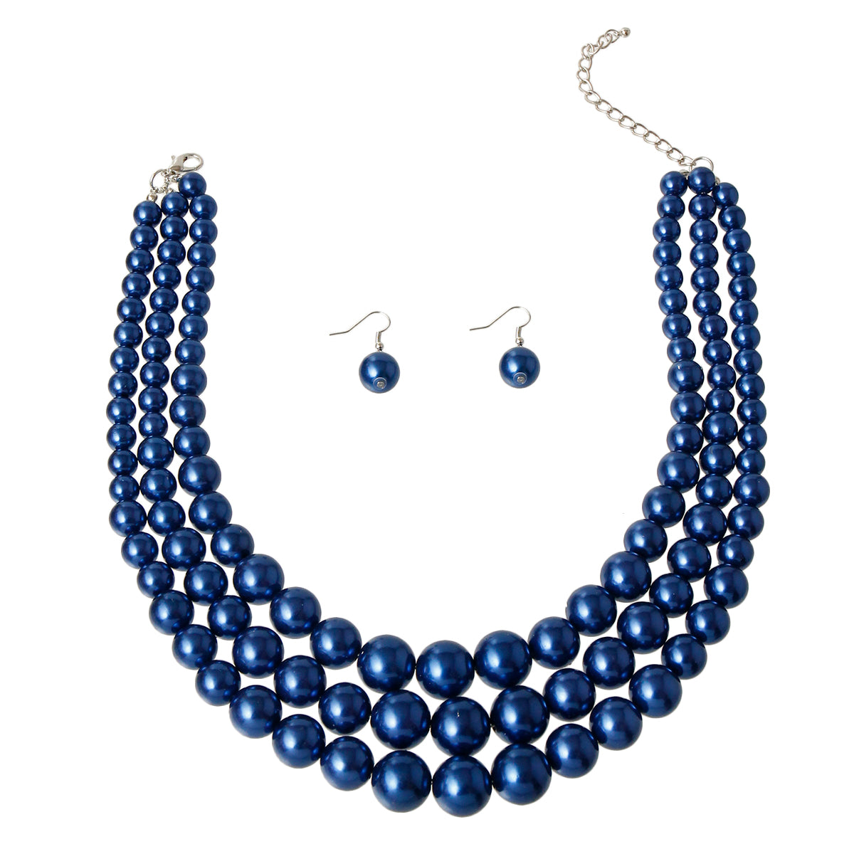 Multi Strand Pearl Necklace Set