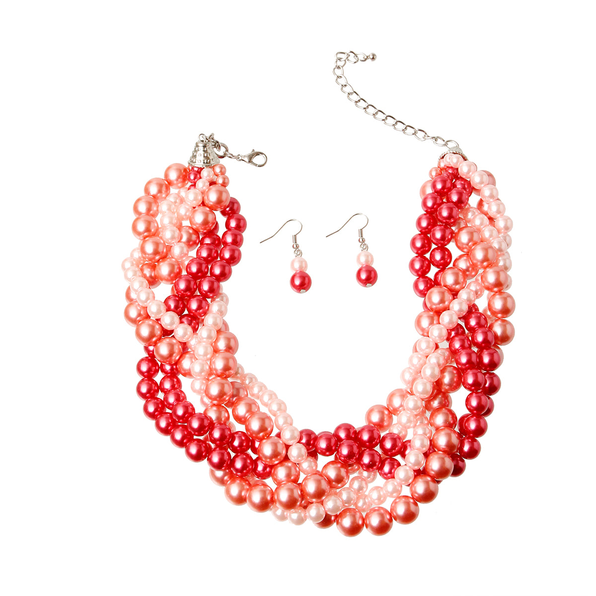 Twisted Pearl Necklace Set