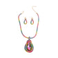 Rainbow Rhinestone Teardrop Pendant