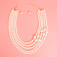 Necklace Cream Cluster Layer Pearls for Women