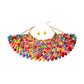 Rainbow Bead Bib Necklace Set
