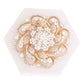 Xlarge Gold Crystal Flower Brooch