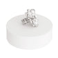 Silver Teardrop Pearl Flower Ring