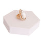 Gold Teardrop Crystal Halo Ring