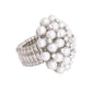 White Pearl Round Cluster Ring