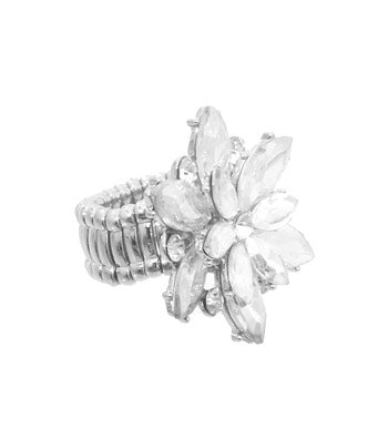 Rhinestone Flower Ring