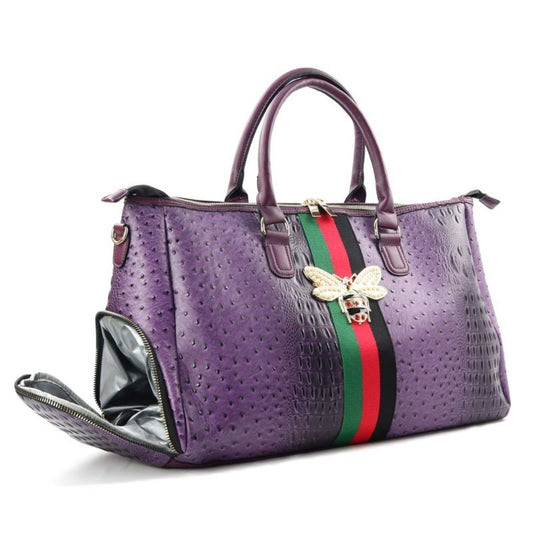 Designer Stripe Purple Weekender