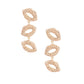 Peach Triple Lips Earrings