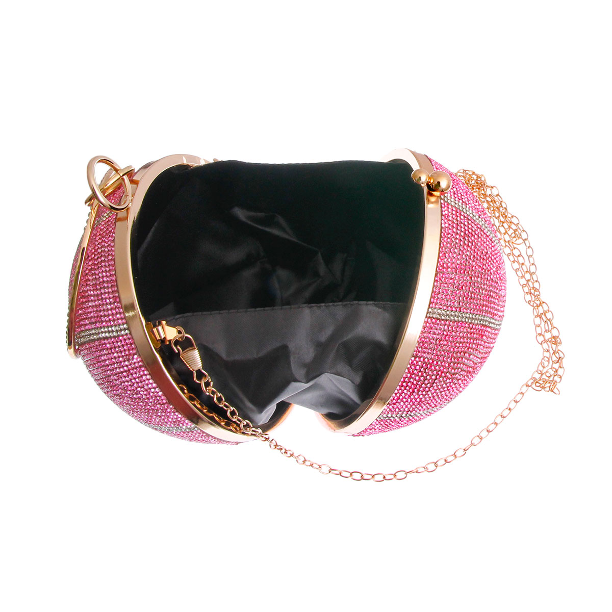 Pink Rhinestone Basketball Clutch