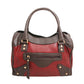 Red and Brown Trim Leather Bag