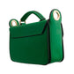 Green Leather Square Crossbody