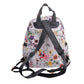 White Leather Floral Backpack