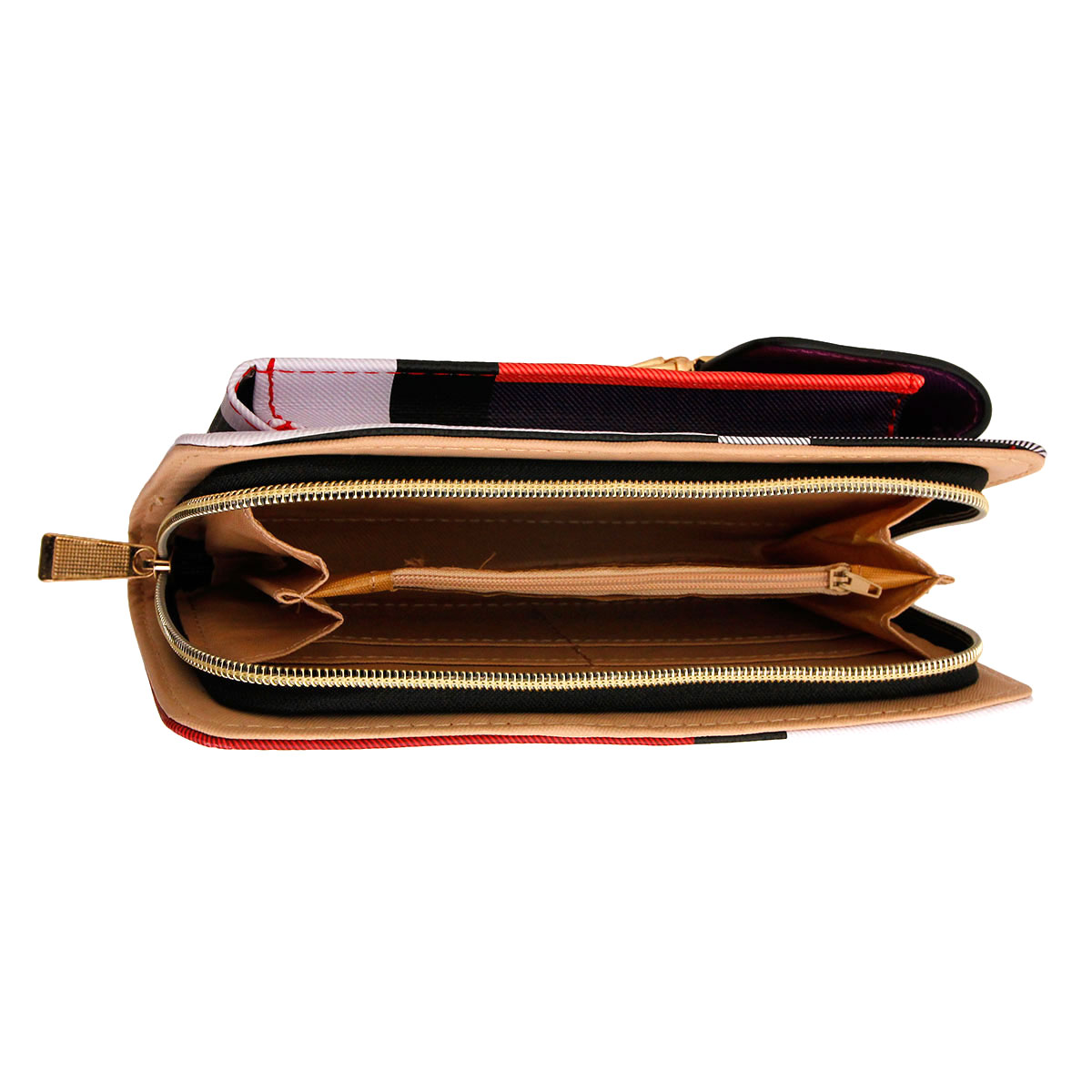 Purple Plaid Cellphone Wallet