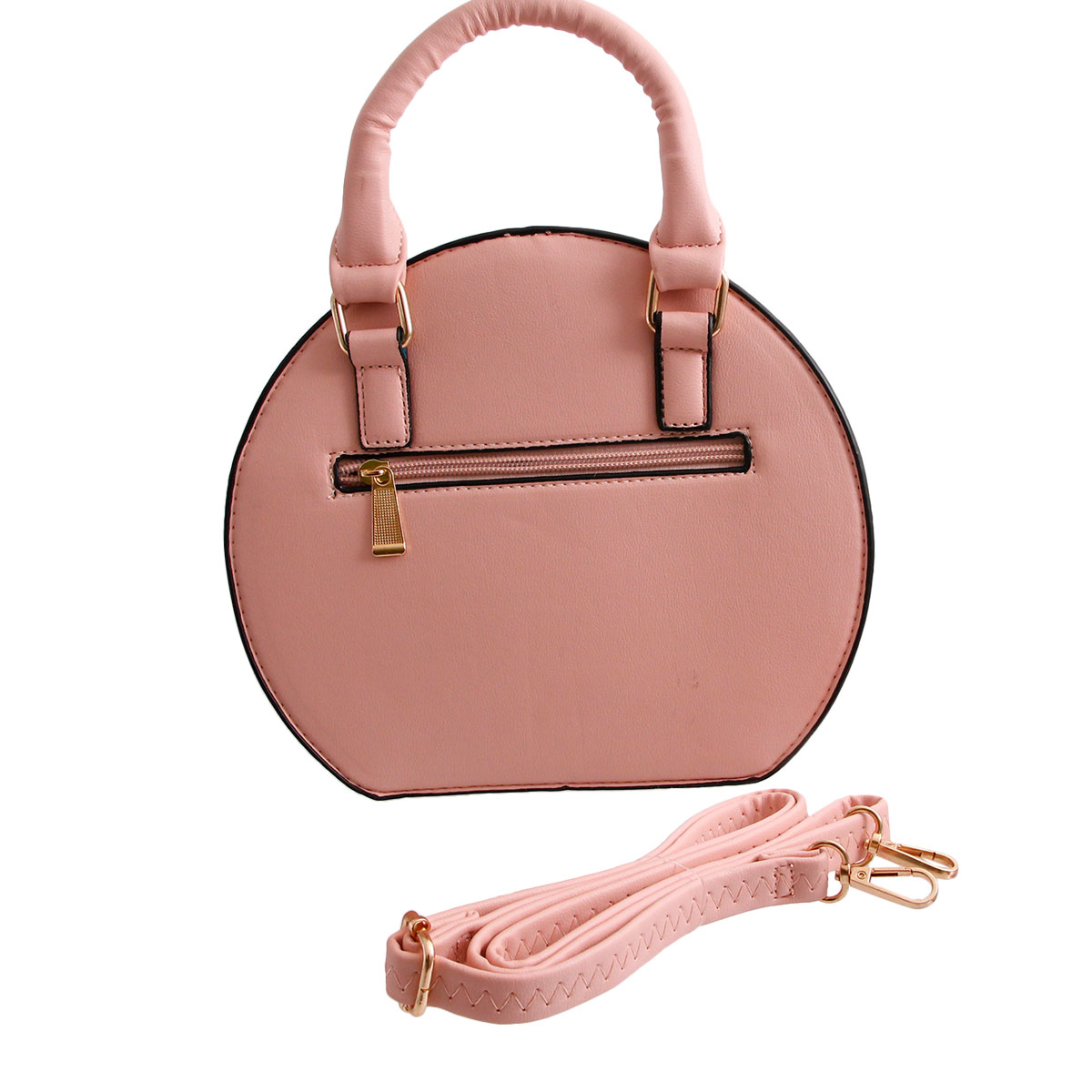 Pink Rose Rounded Handbag