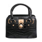Shiny Black Croc Mini Satchel Set