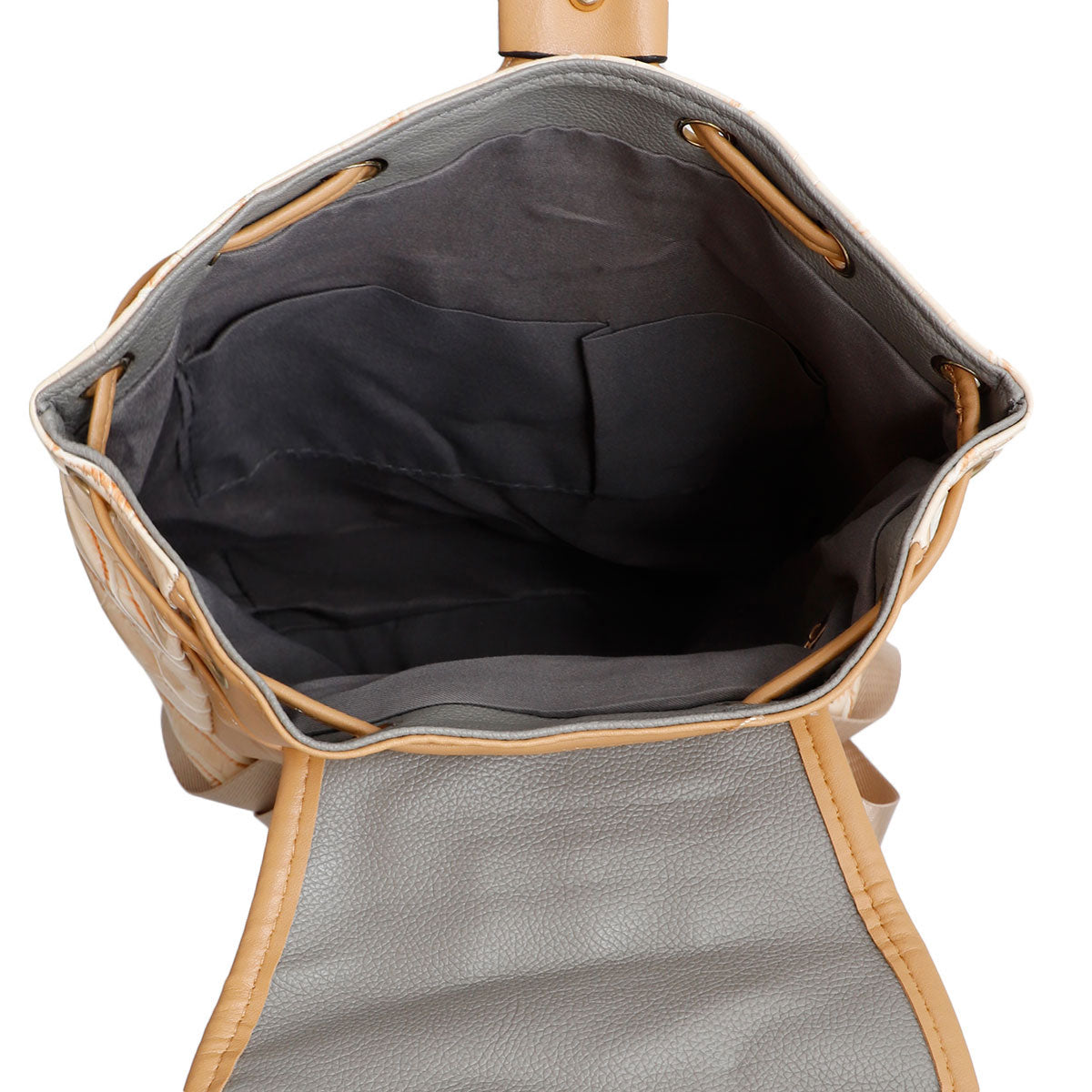Light Brown Croc Cinch Backpack Set
