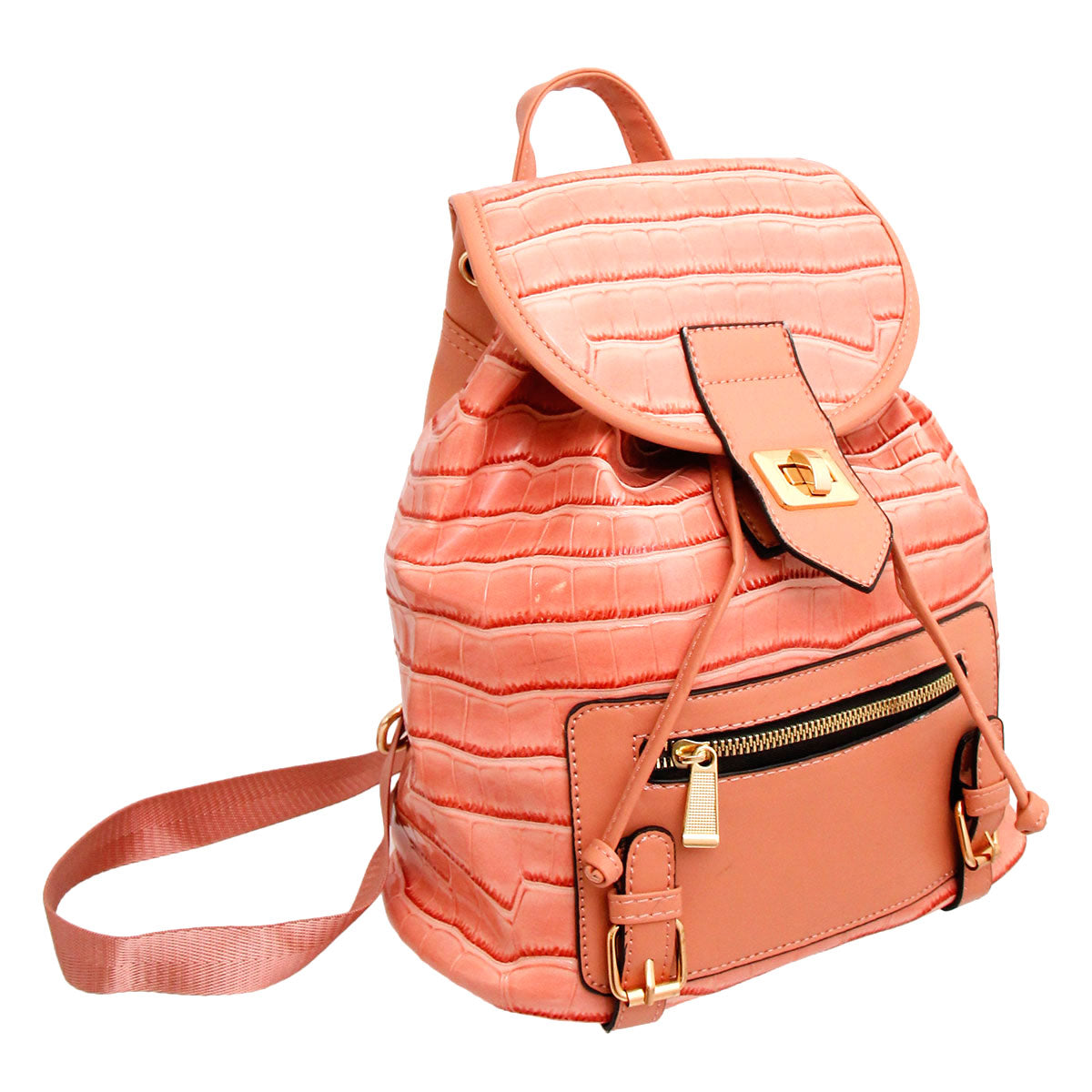 Pink Croc Cinch Backpack Set