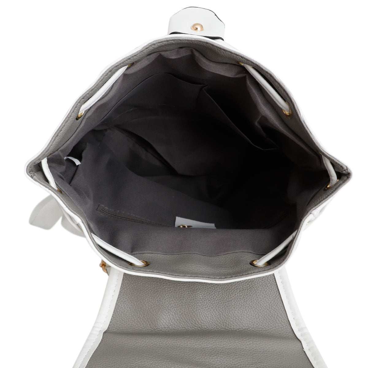 White Croc Cinch Backpack Set