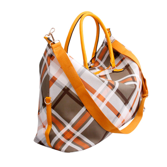Yellow Plaid Weekender Duffel