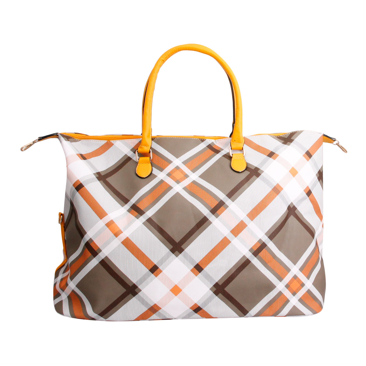 Yellow Plaid Weekender Duffel