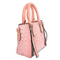 Pink Croc Tote Pouch Set