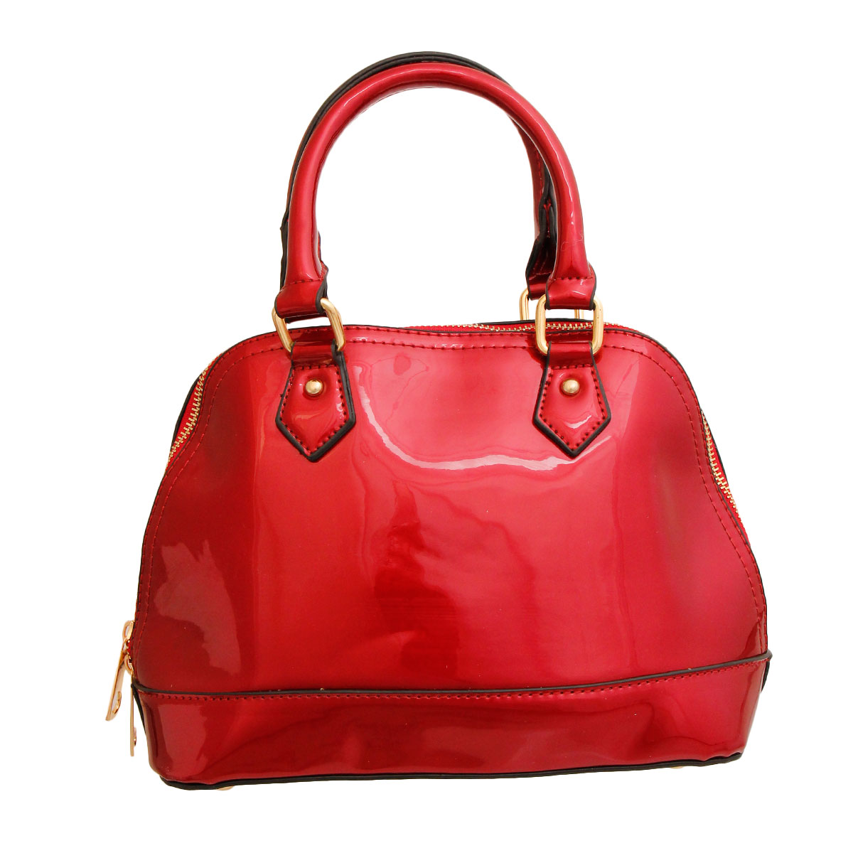 Wine Patent Dome Handbag