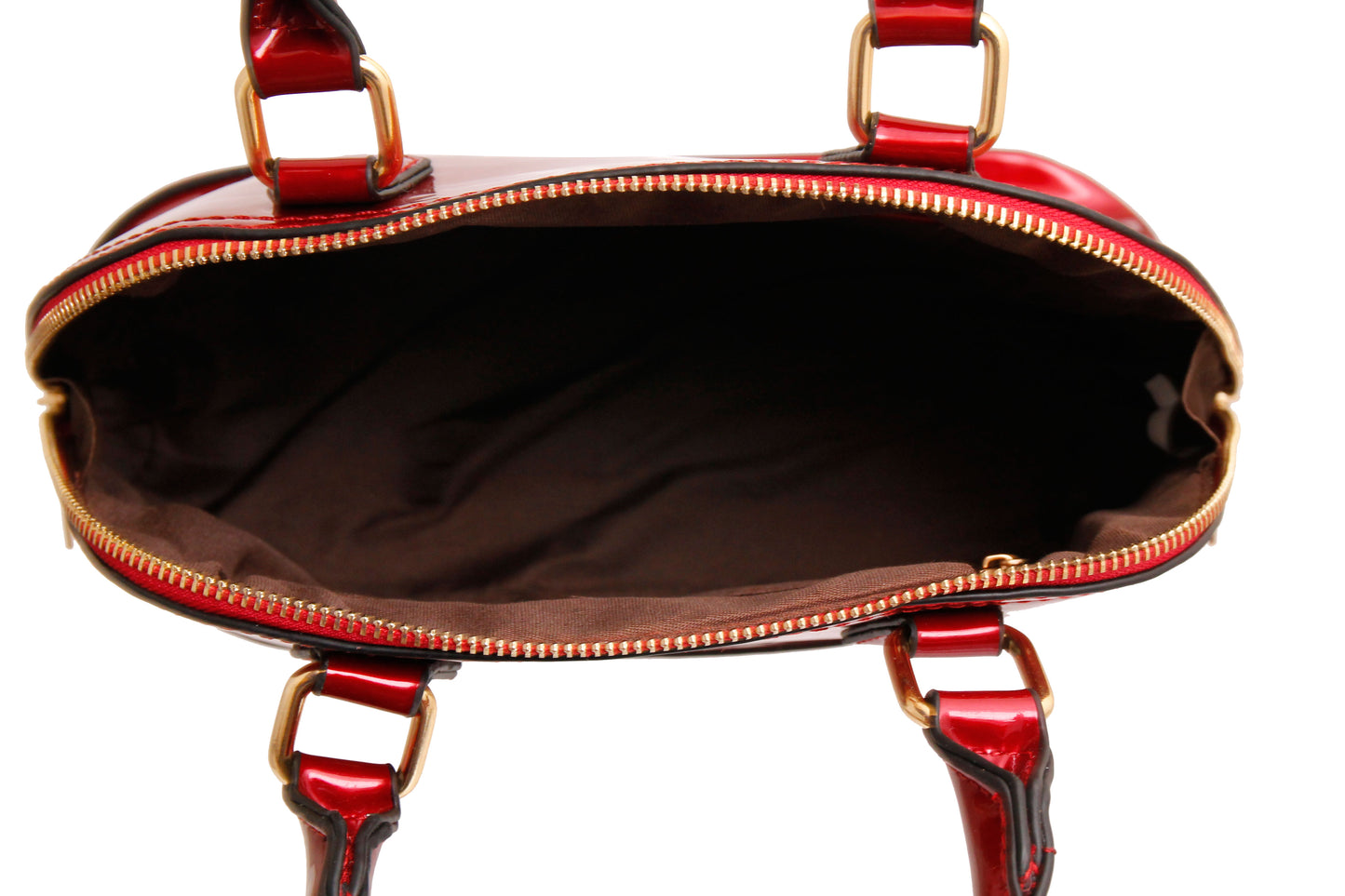 Wine Patent Dome Handbag