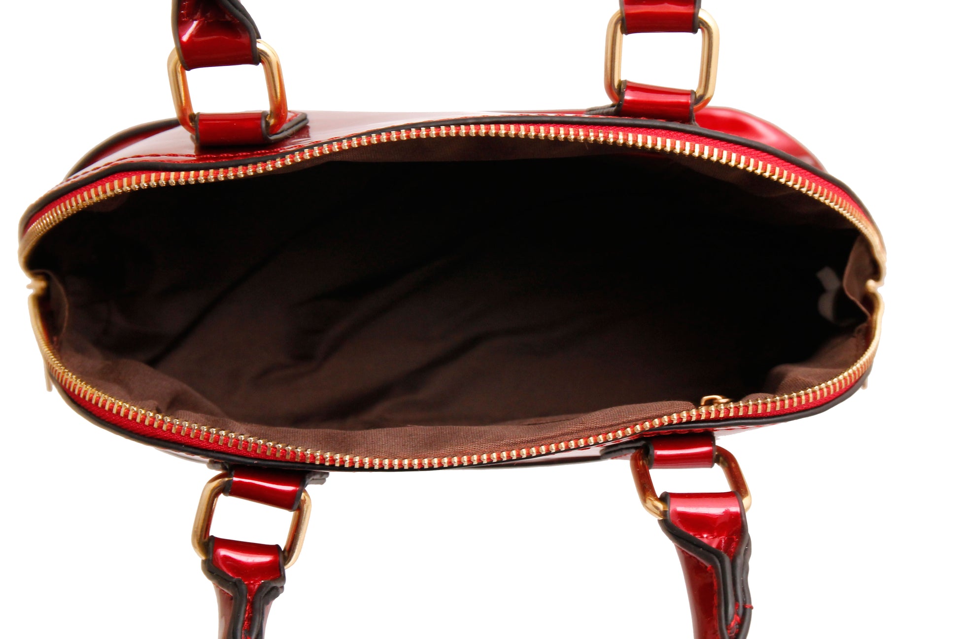 Wine Patent Dome Handbag