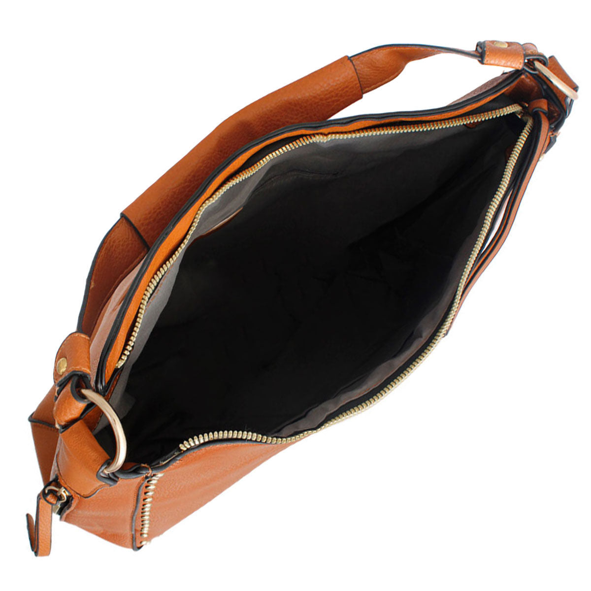 Camel Studded Hobo Bag