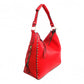 Red Studded Hobo Bag