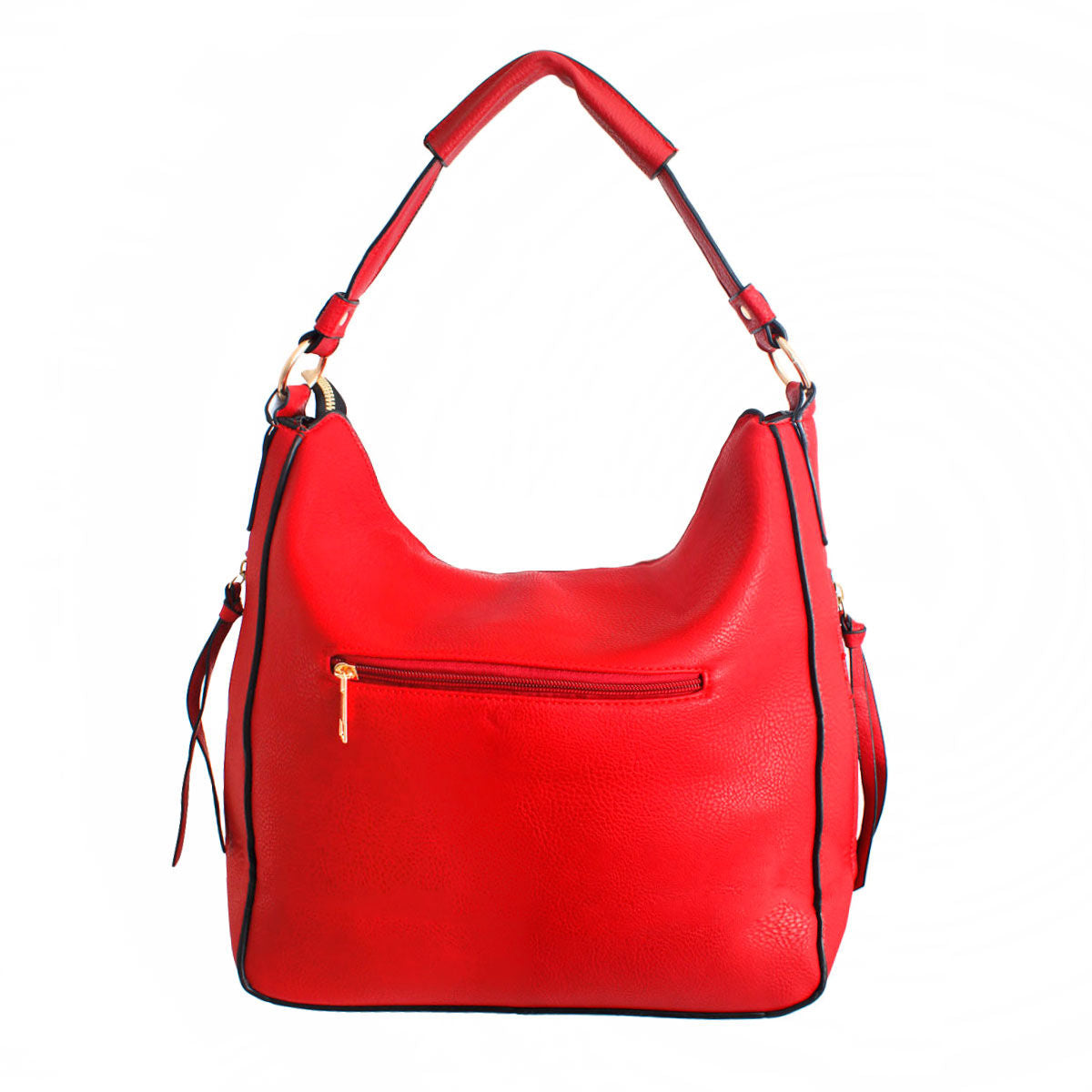 Red Studded Hobo Bag
