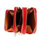 Red Triple Pocket Crossbody