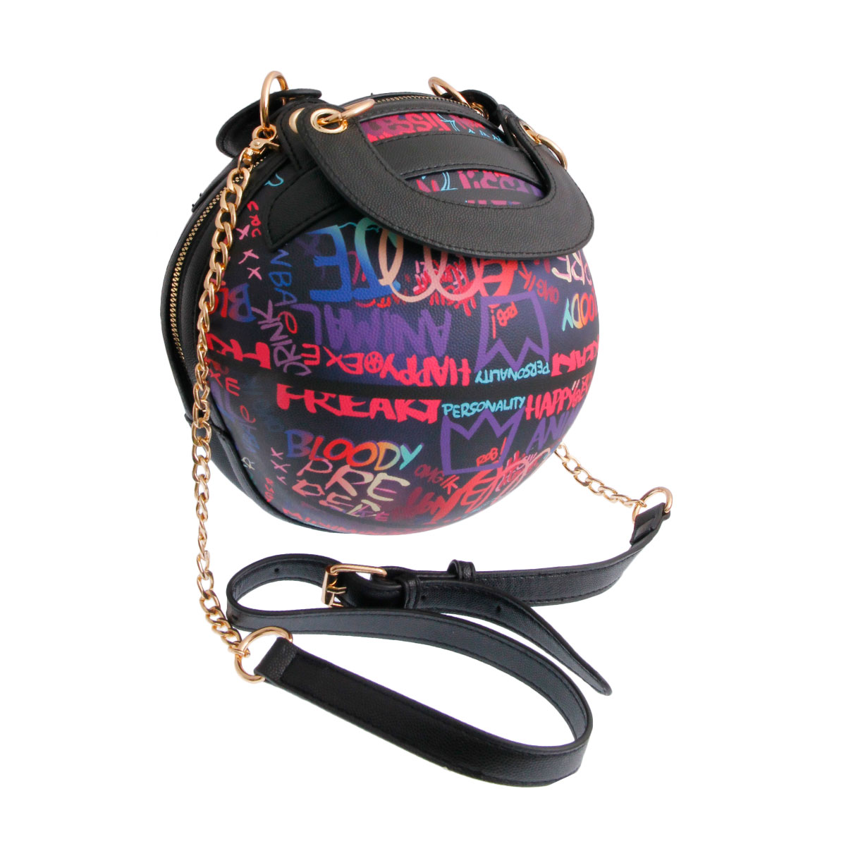 Purple Grafitti Basketball Handbag