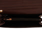 Brown Leather Zipper Wallet Clutch