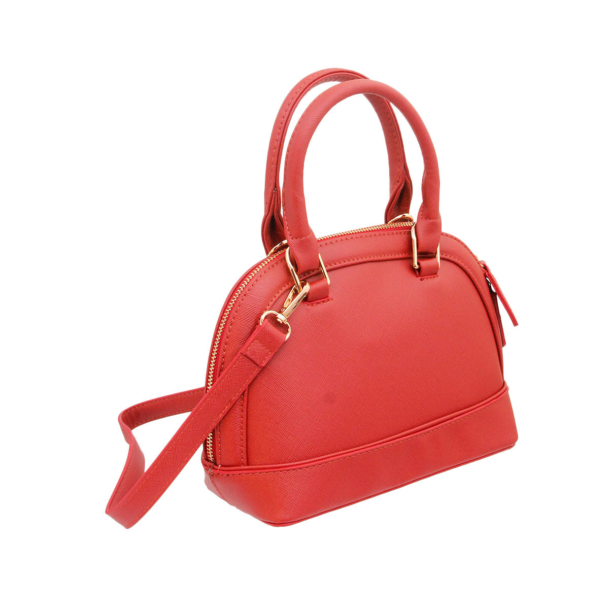 Red Leather Dome Bag
