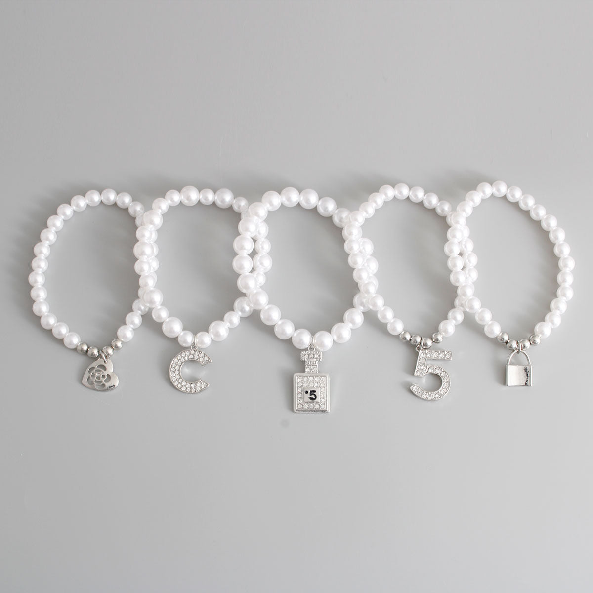 White Pearl Silver Boutique Bracelets